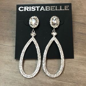 3/$20 New Cristabelle drop crystal earrings